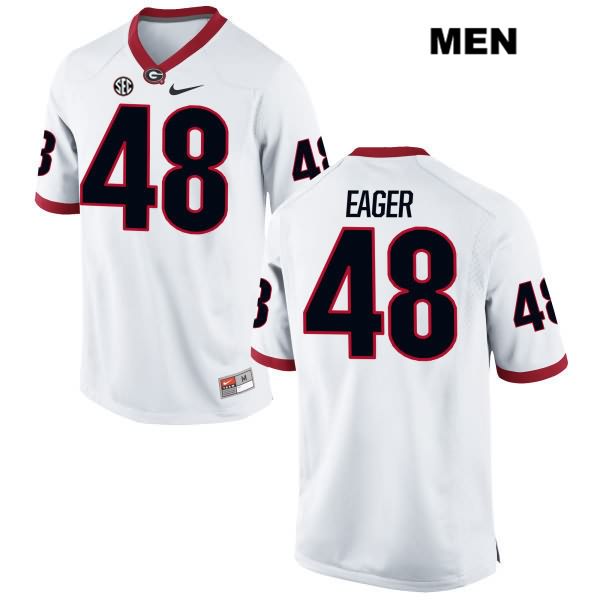 Georgia Bulldogs Men's John Eager #48 NCAA Authentic White Nike Stitched College Football Jersey DBP6556LI